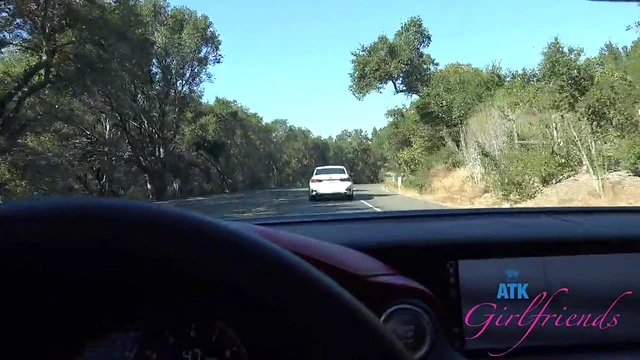 Lily Adams Smokes Cigar Seductively While Riding Stranger's Cock In Car