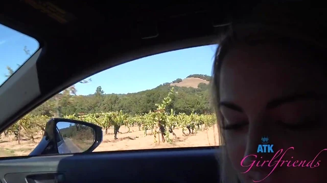 Lily Adams Smokes Cigar Seductively While Riding Stranger's Cock In Car