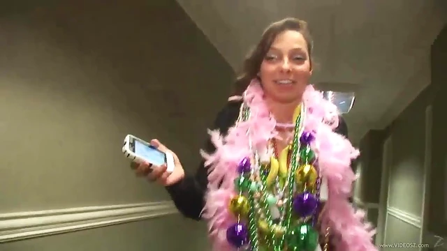 Caught Blonde in Bra Gets Sexy on Hidden Cam During Wild Party Clip