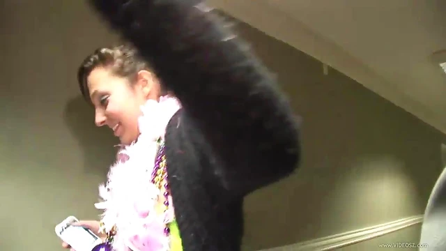 Caught Blonde in Bra Gets Sexy on Hidden Cam During Wild Party Clip