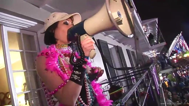 Sexy Brunette MILF Flashes Her Natural Tits at Party for Steamy Action