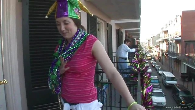 Outdoor Lesbian Amateur Thrilled by Thong & Natural Tits Being Sexyly Sucked