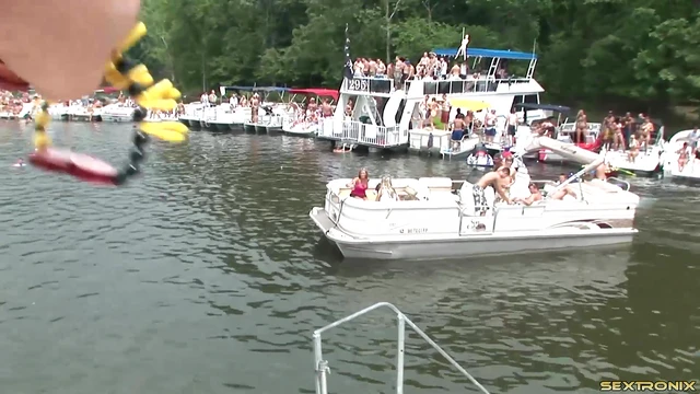 Pierced Nipple Star Shows Off Her Perfect Tits Outdoors Seductively