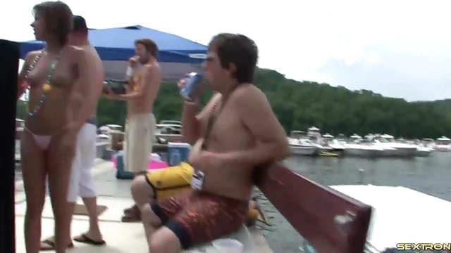 Pierced Nipple Star Shows Off Her Perfect Tits Outdoors Seductively