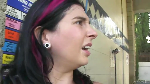 Joanna Angel Barely Dressed While Public Car Washing Seduces Viewers