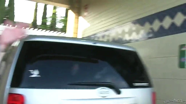 Joanna Angel Barely Dressed While Public Car Washing Seduces Viewers