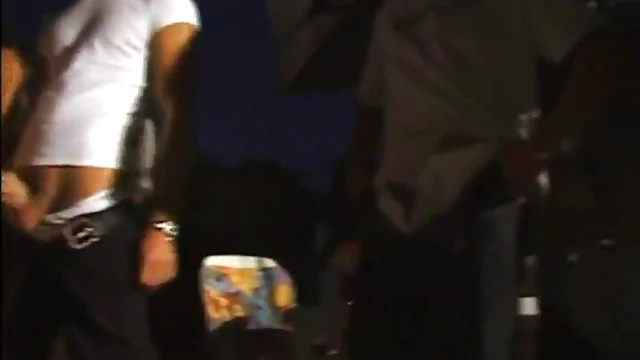 Outdoor Foursome Fun With Two Hot Brunette Sluts Getting Fucked Hard