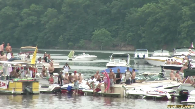 Excited Teen Reveals Tiny Tits in Juicy Bikini Party Atmosphere
