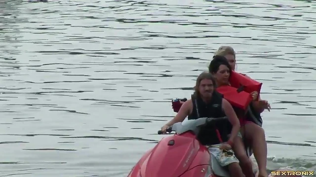 Excited Teen Reveals Tiny Tits in Juicy Bikini Party Atmosphere