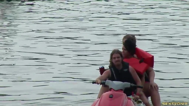 Excited Teen Reveals Tiny Tits in Juicy Bikini Party Atmosphere