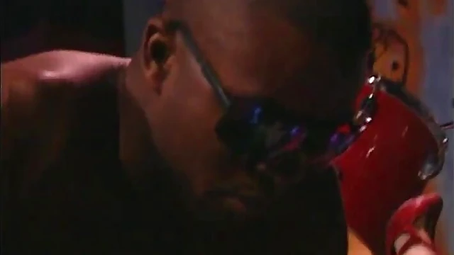 Ebony Beauty in Heels Gives Public Blowjob to Massive Cock