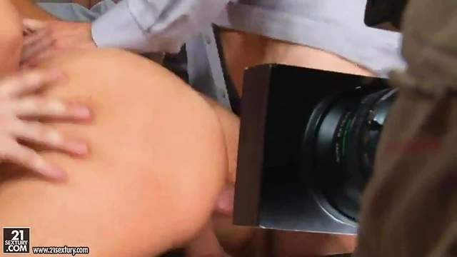 Scorching Backstage MMF Threesome Unleashed For Your Pleasure Viewers