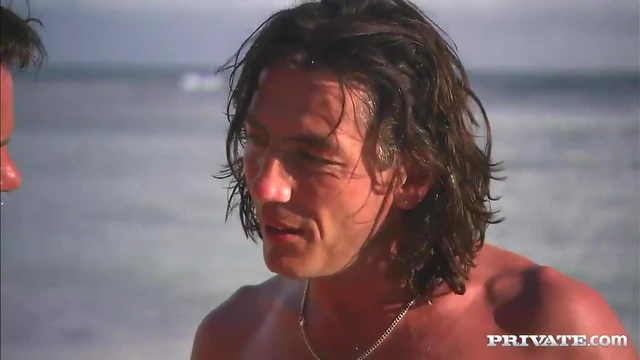 Jessica Moore Enjoys Double Penetration On The Beach Sands