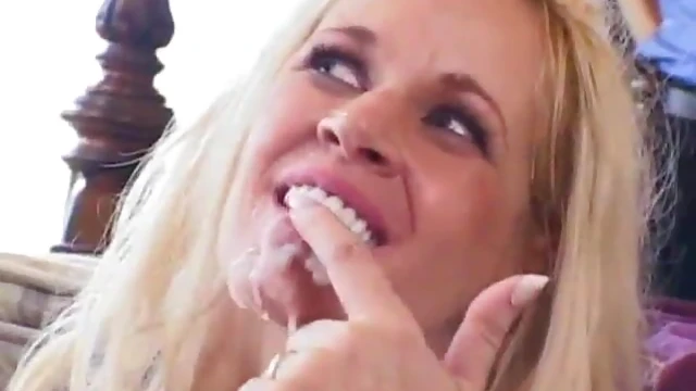 Sizzling Blonde Gets Shared Intensely by Two Lucky Guys Tonight