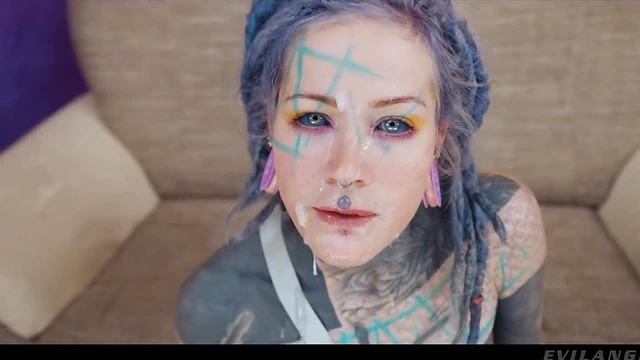 Anuskatzz's Tattooed Pussy Drilled Hard Before Balls Deep Fucking