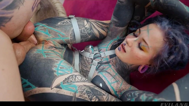 Anuskatzz's Tattooed Pussy Drilled Hard Before Balls Deep Fucking