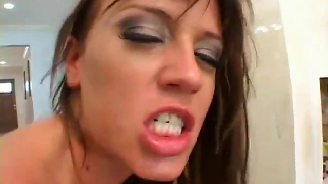 Gaping Pussy & Ass Dripping Cum In Mind-Blowing Double Penetration Action