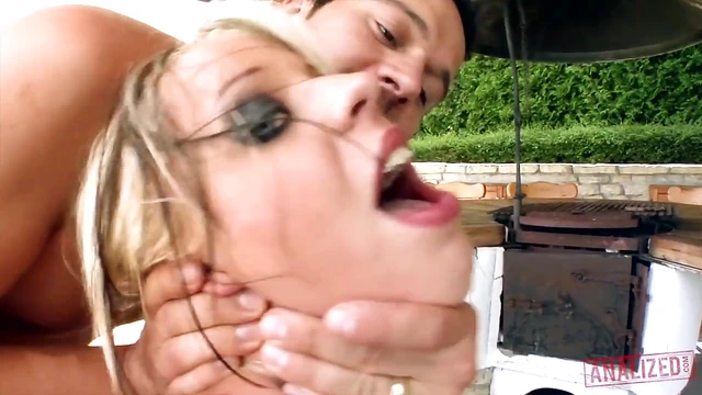 London Blonde River Gets Fucked Hard Outdoors for Pleasure