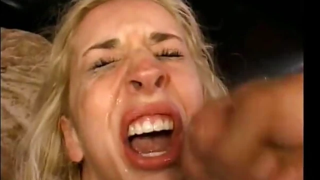 Blonde Slut Kelly Enjoys Hardcore Threesome Fuck Fest Action