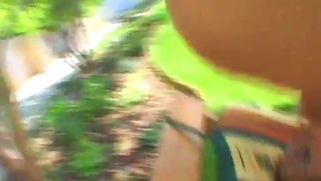 Sultry Angela Winters Gets Double Penetrated Outdoors in Her Backyard