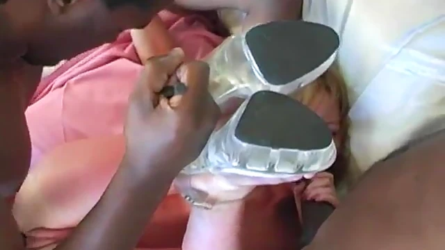 Sexy Redhead Gets Fucked Hard by Three Hungry Black Dicks