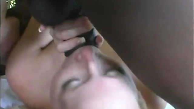 Desirable White Chick Gets Double Penetrated By Hot Black Dudes