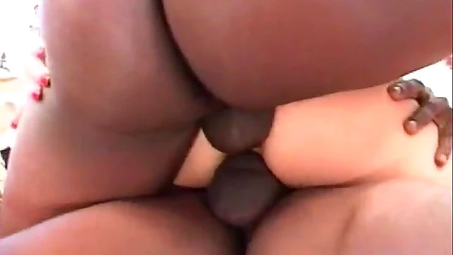 Curvy Babe Takes Two Thick Cocks In Her Pussy And Asshole