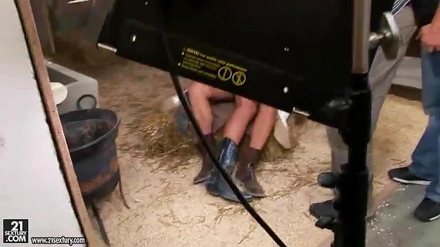 Brittany Spring Gets Fucked by Two Guys Backstage for Pure Pleasure