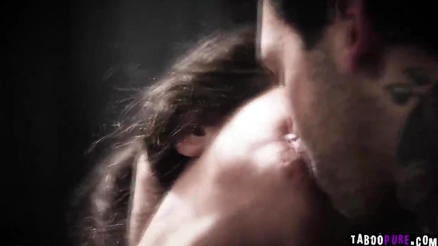 Muscular Tattooed Dude Fucks Sexy Girl Passionately From Behind in Threesome