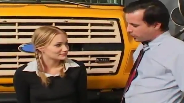 Blonde Pigtails With Natural Tits Gets Rough Face-Fucked During MMF Sex Act