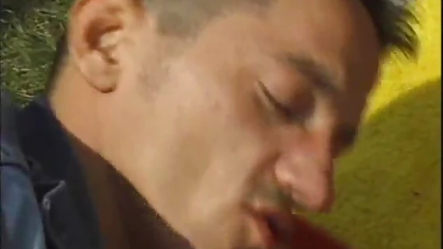 Saucy Redhead Gets Rough Outdoor Gangbang & Double Penetration Delight