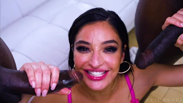 Emily Willis Gets Balls Deep Interracial Double Penetration Hard