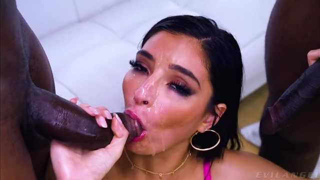 Emily Willis Gets Balls Deep Interracial Double Penetration Hard