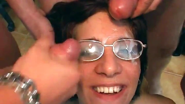 Bukkake Secretary Gets Creamed After Endless Gangbang Action