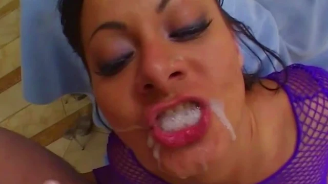 Sandra Romain in Fishnet MILF Craves Double Penetration Thrills