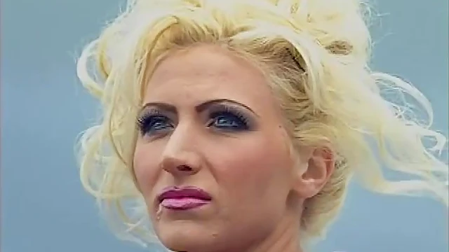 Sexy Blonde Jessica Darlin Takes Two Hard Cocks In Her Hands And Mouth