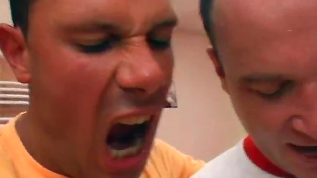 Horny Guys Take Turns Drilling Busty Brunette's Gaping Asshole Deeply