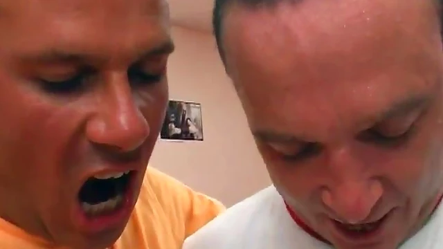 Horny Guys Take Turns Drilling Busty Brunette's Gaping Asshole Deeply