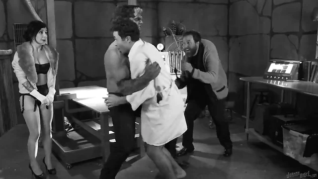 Tattooed MILF Seduces Monster & Guy For Wild Threesome Adventure Ride