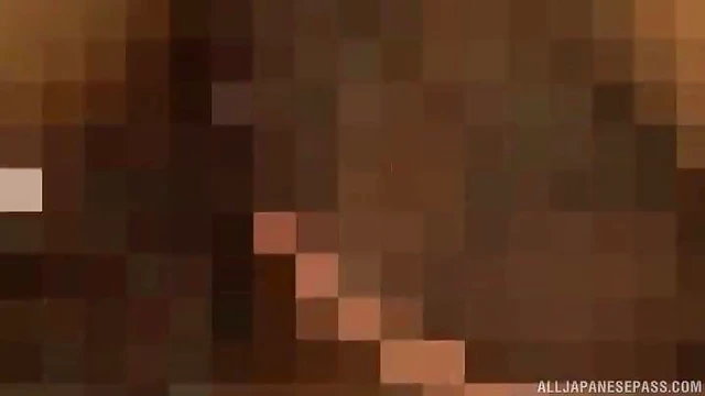 Sexy Japanese Chick Gets Double Penetration in MMF Threesome Action