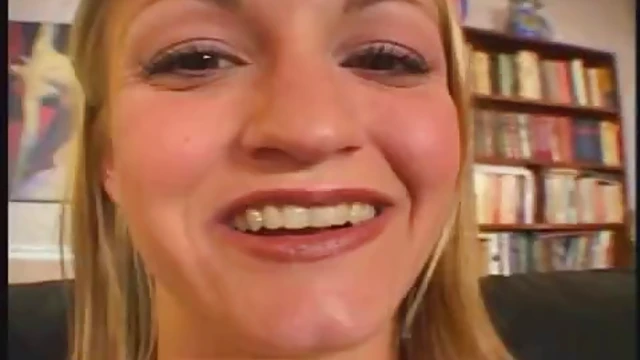 Sexy Blonde Swallows Cum After Fiery Gang Bang With Tiny Tits Show