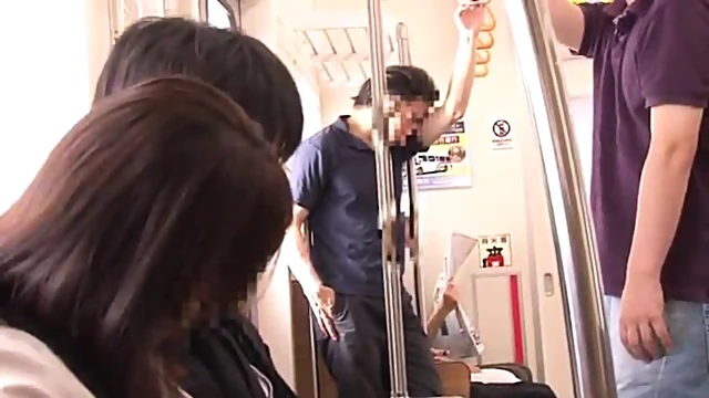 Slutty Japanese Beauties Give Blowjob To Man On Crowded Bus Ride