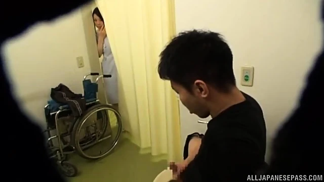 Sultry Nurse Slides Her Wet Japanese Pussy Onto His Hard Cock