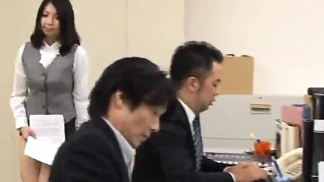 Asian Office Lady Gets Fucked By Three Guys In Tight Elevator Space