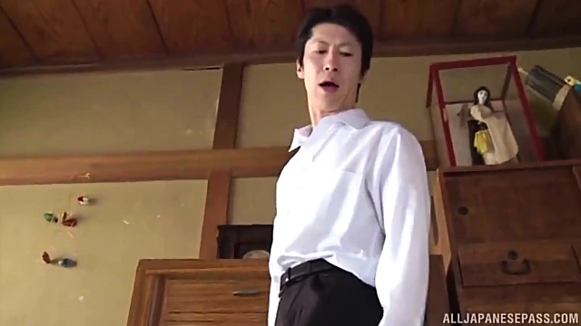 Sultry Kitchen Quickie, Asian Housewife Ryoko's Steamy Encounter