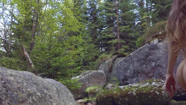 Seductive Solo Babe Irena Rousse Opens Her Legs Wide Amidst Woods Desire