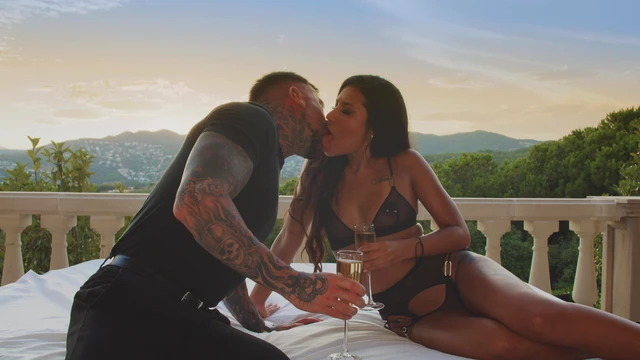 Sultry Tattooed GF in Black Lingerie Gets Fucked Hard by Andrea