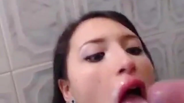 Sizzling Latina Gives Blowing Blowjob And Swallows Deeply