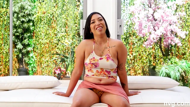 Tattooed Beauty Bonita Rides Thick Cock Sensually on Sofa