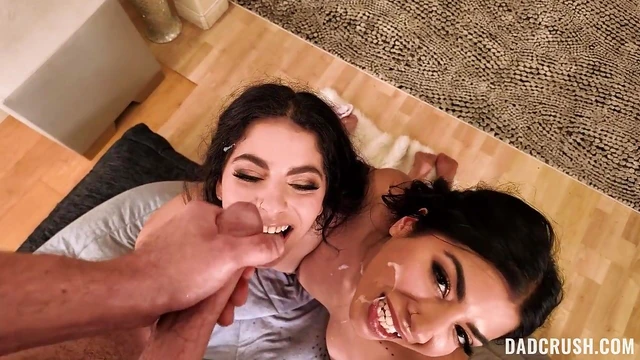 Sexy FFM Threesome With Hot Brunettes Angel And Jasmine In Bed